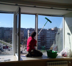 Мытье окон в однокомнатной квартире Чишмы
